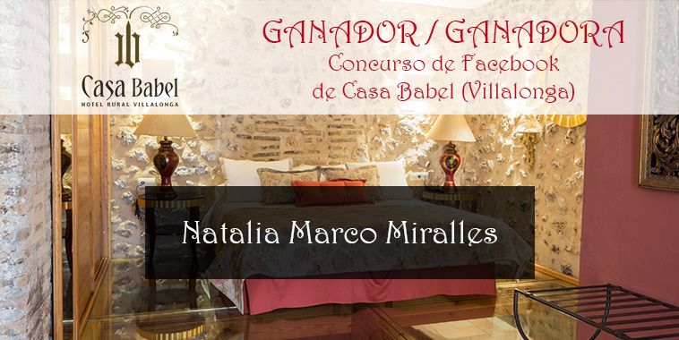 Ganadora del concurso de enero de 2017 de Casa Babel: Natalia Marco Miralles