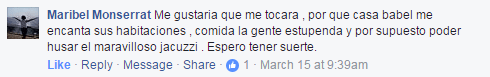 Comenrario ganador - Sorteo Marzo 2017 - Casa Babel