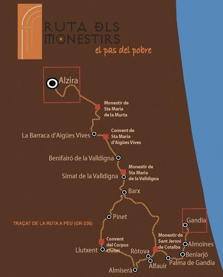 ruta senderismo Valencia monasterios