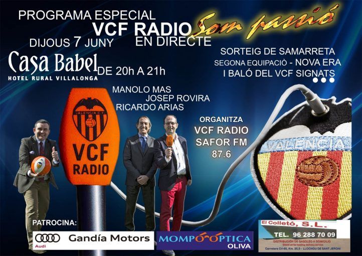 El próximo jueves 7 de junio vamos a tener un programa especial de VCF RADIO en directo desde HOTEL ROMANTICO CASA BABEL.